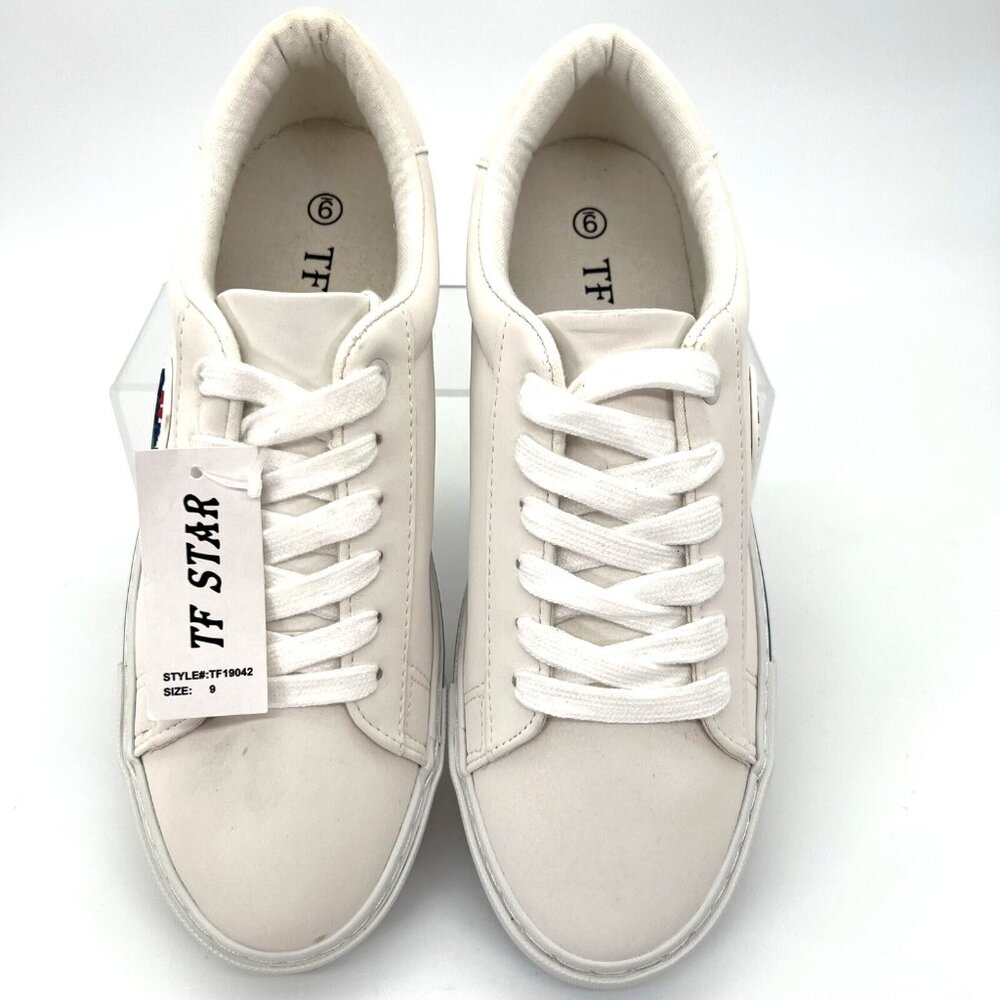 TF Star Womens Sneakers Size 9 White Fashion Lace Up Brand New TF19042 *READ* - Picture 7 of 12